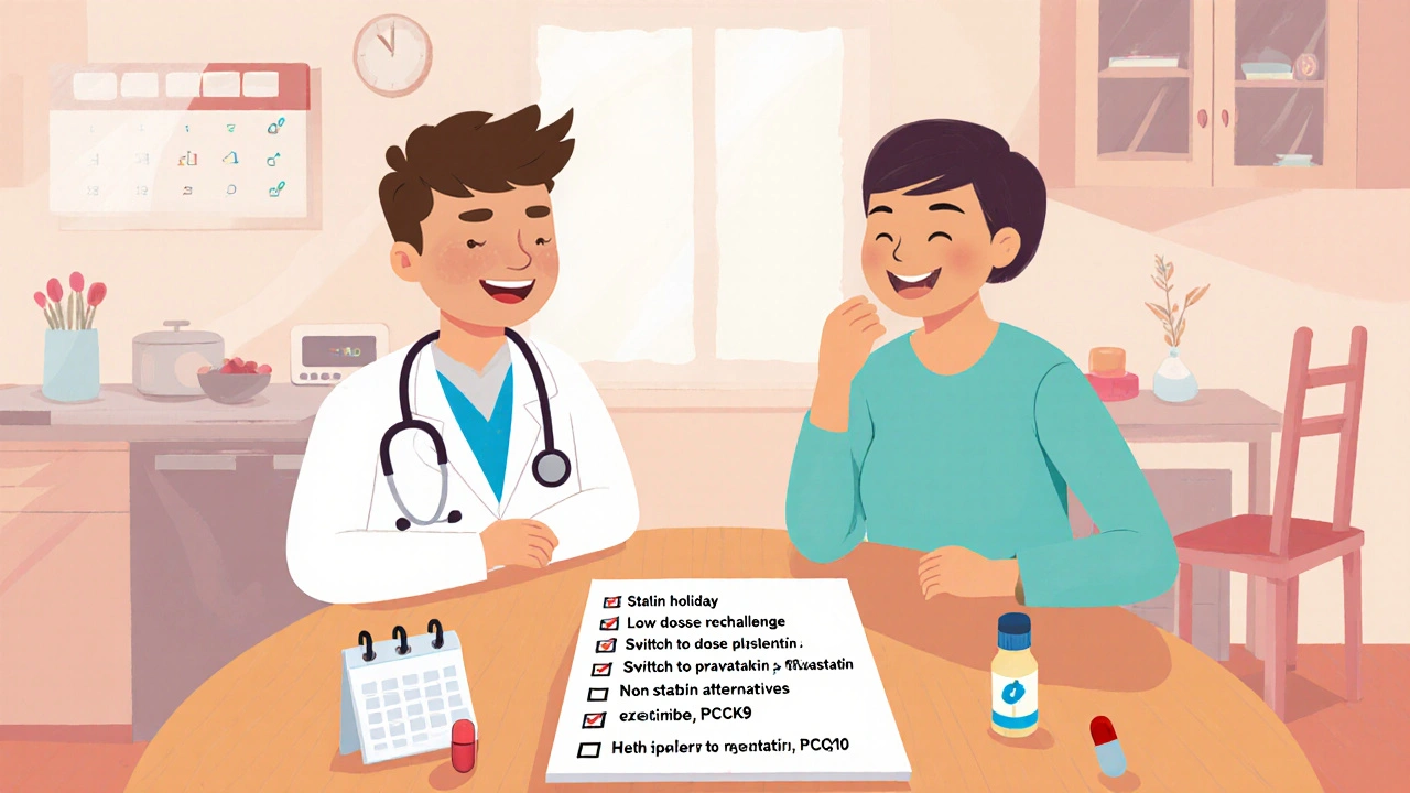 Docteur et patient passent en revue un plan de traitement en sept étapes.