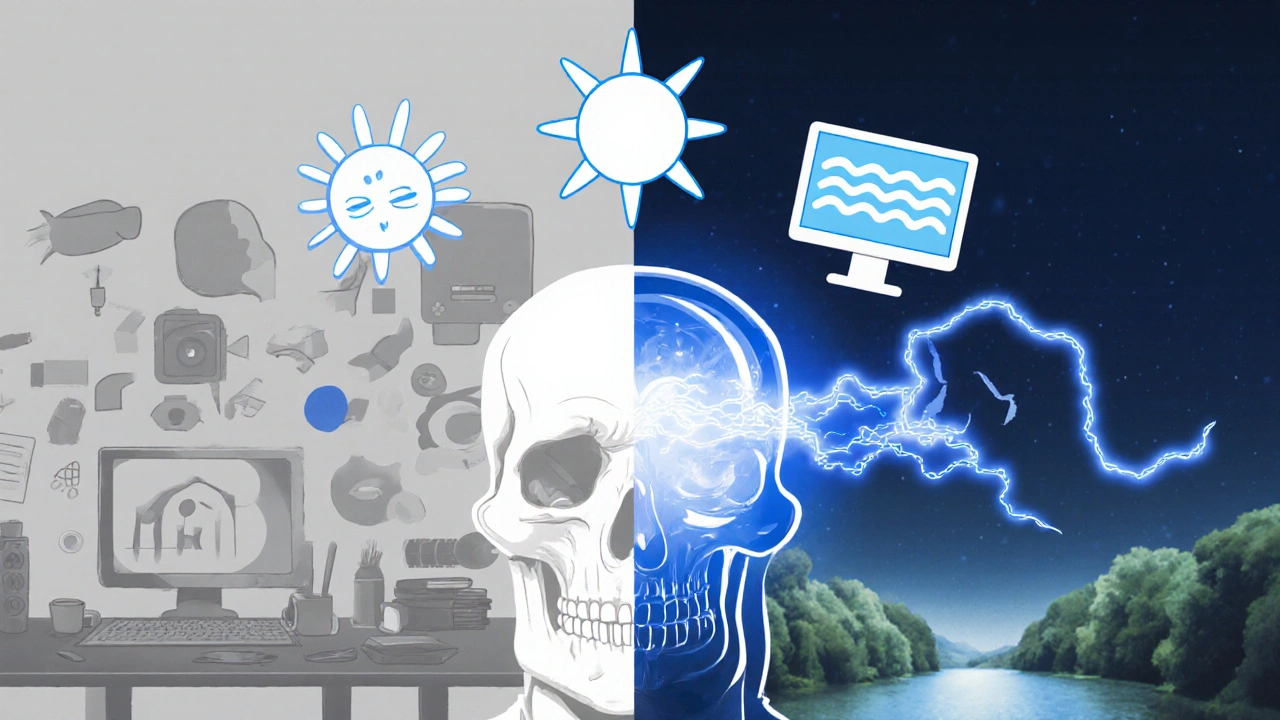 Crâne transparent montrant les muscles oculaires tendus sous l&#039;effet de l&#039;écran et de la lumière bleue.