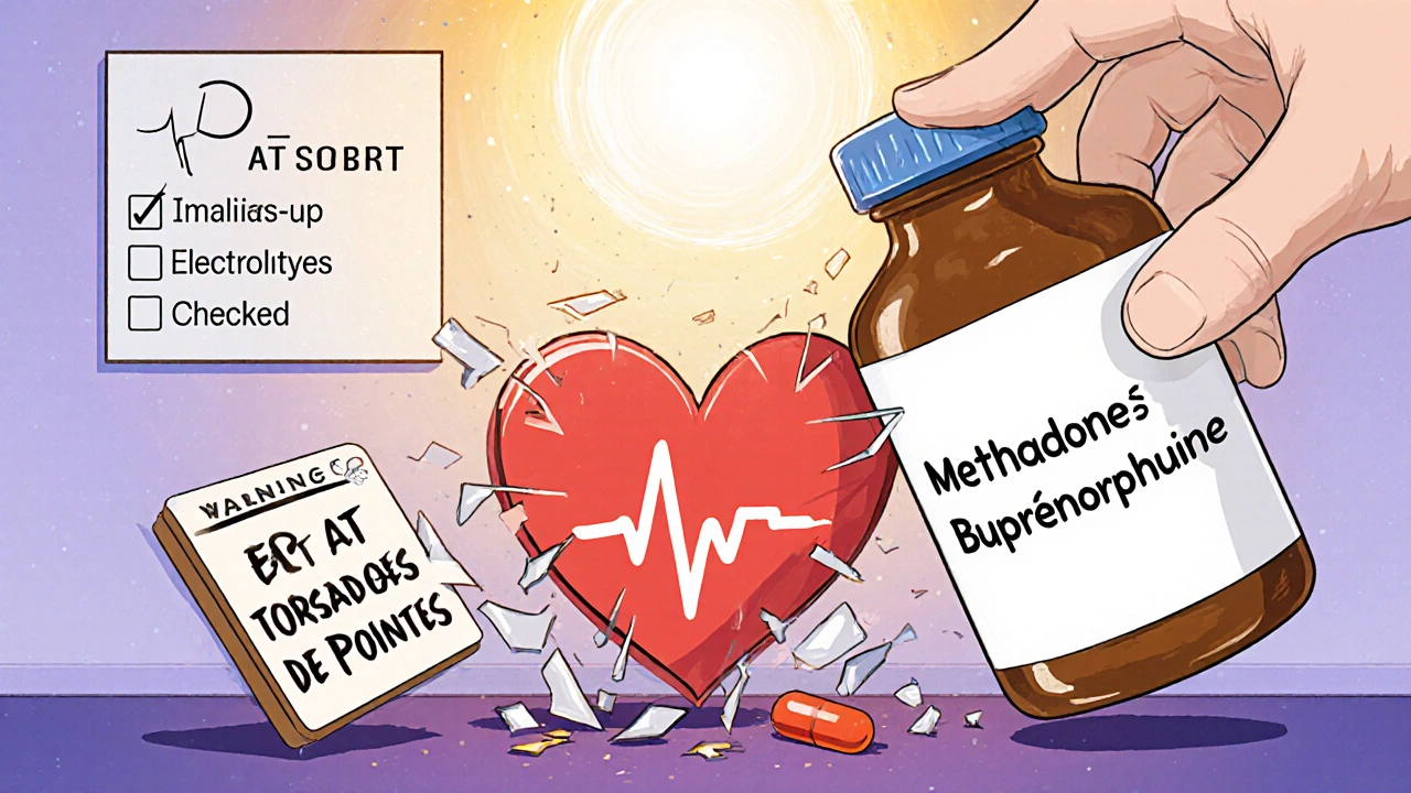 Remplacement de la méthadone par la buprénorphine, cœur en sécurité.