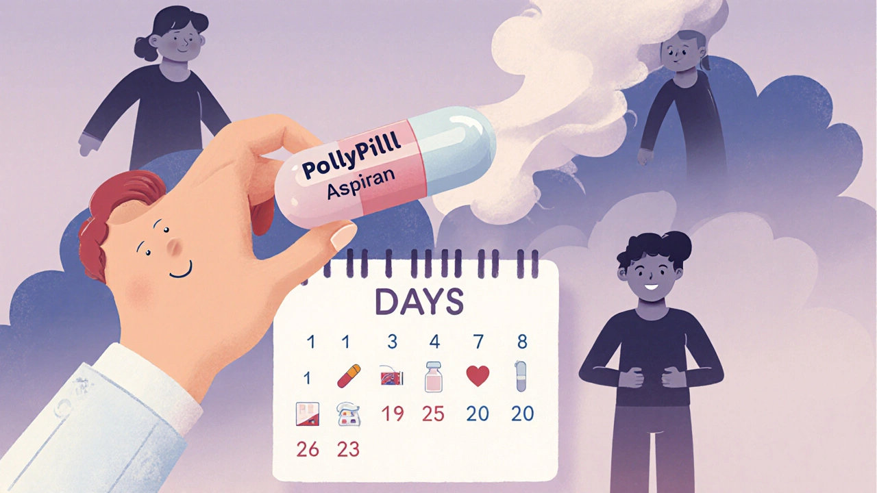 Une seule pilule contenant quatre médicaments, avec des effets secondaires qui disparaissent.