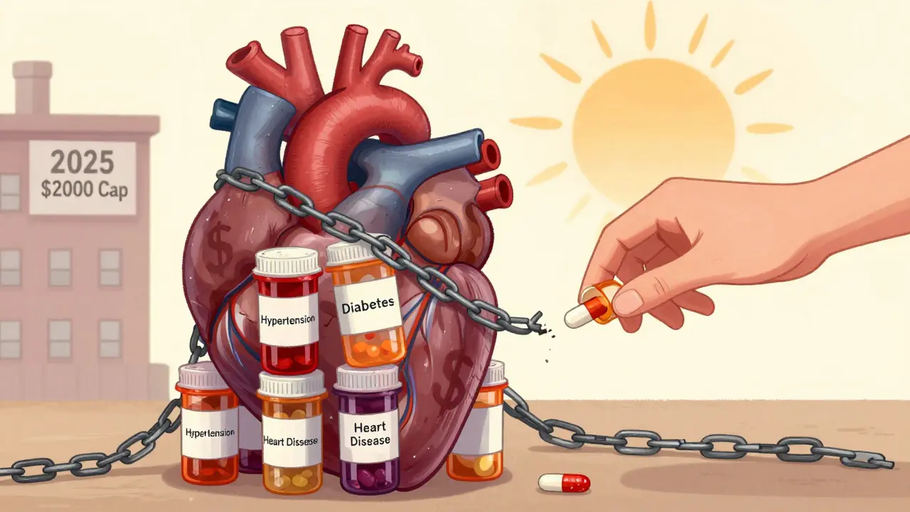 Un cœur fait de médicaments libéré par un générique et protégé par une limite de coût de 2000 $.