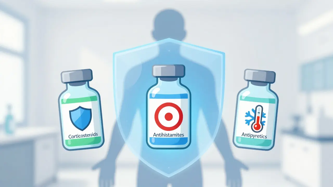 Bouteilles de médicaments formant un bouclier protecteur immunitaire