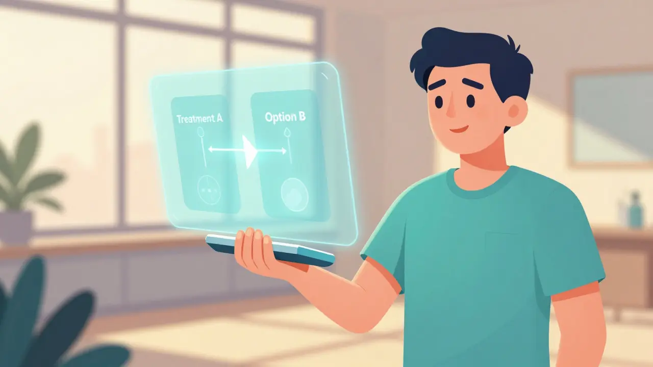 Patient autonome utilisant un outil numérique pour choisir son traitement médical