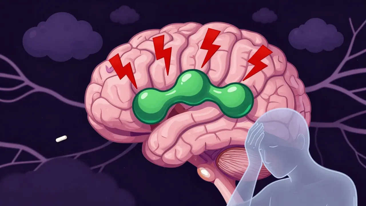 Représentation artistique de l'effet nocebo sur le cerveau