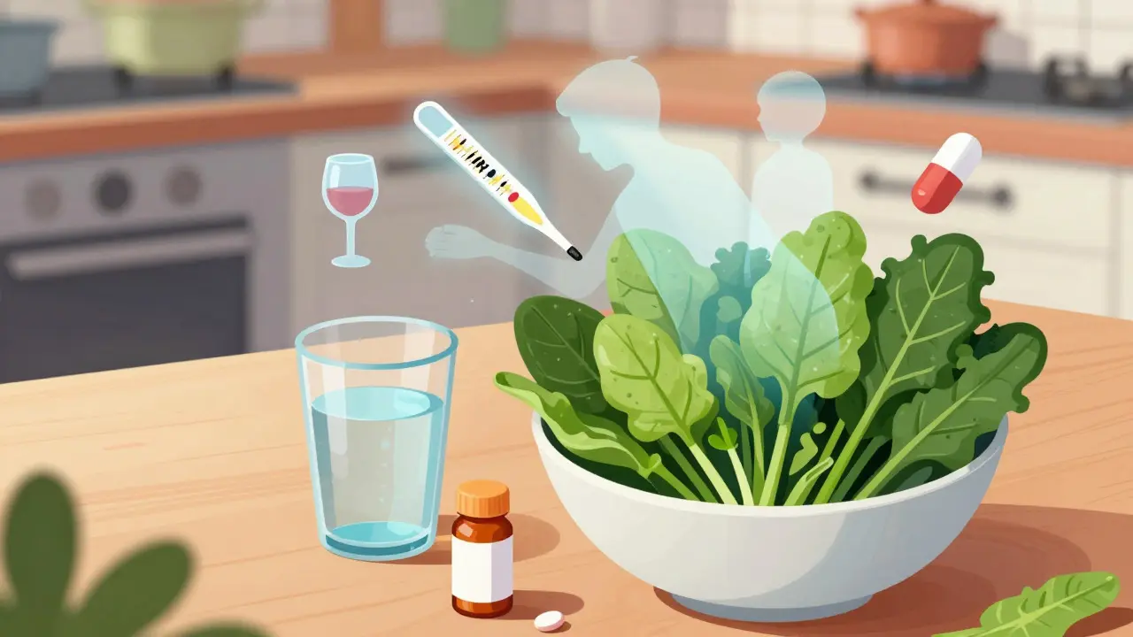 Vue de dessus de légumes verts et facteurs de vie quotidienne influençant la santé
